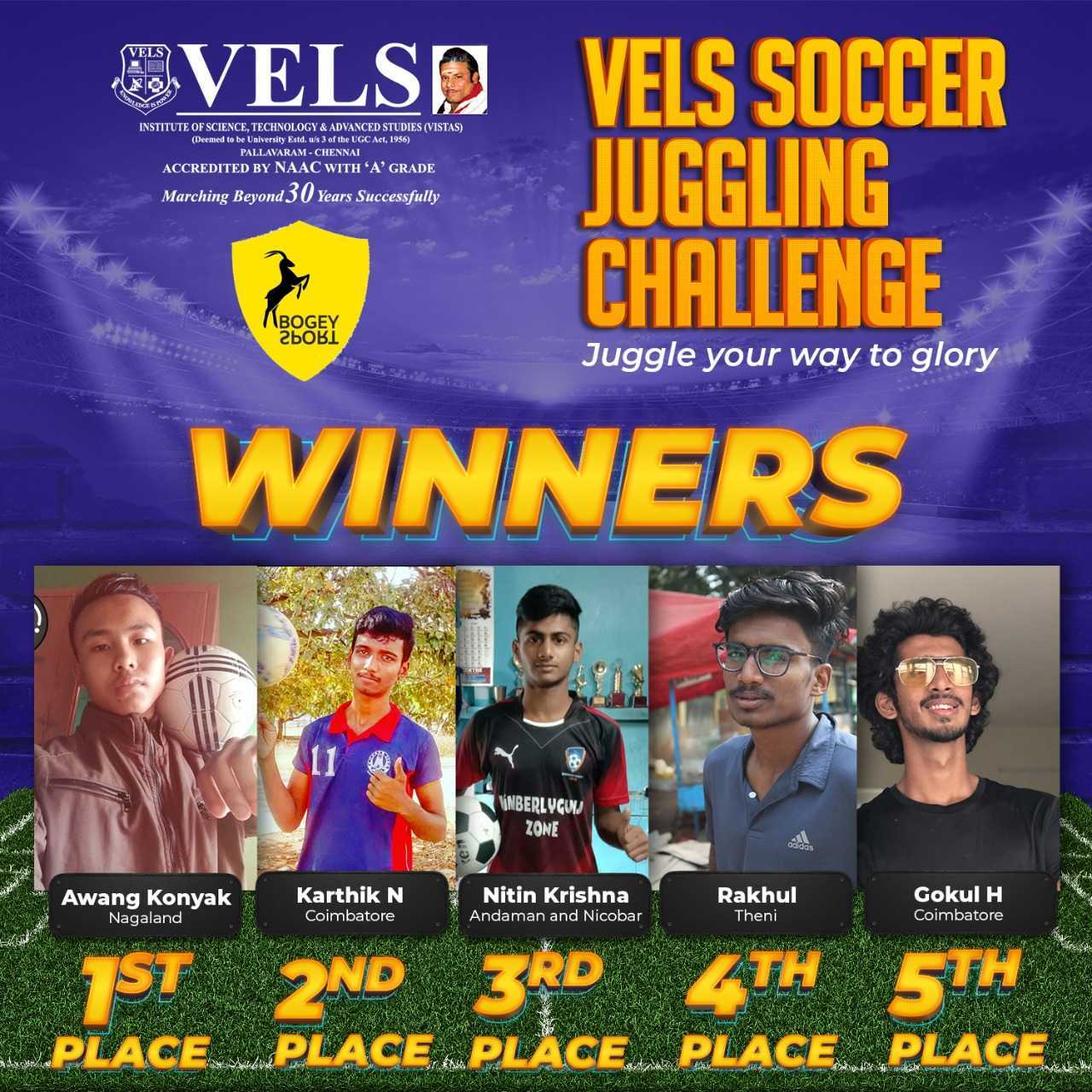 Vels Soccer Juggling challenge - Online event
